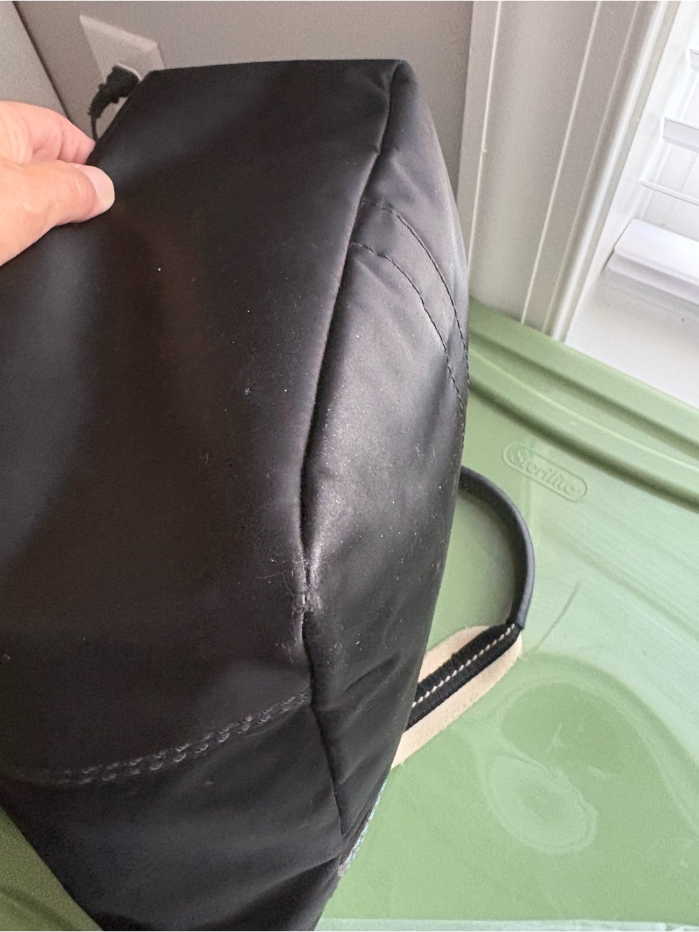 Vintage Coach Hampton Black Nylon Tote Bag M05K-130 - Teal Accents - Picture 6 of 16